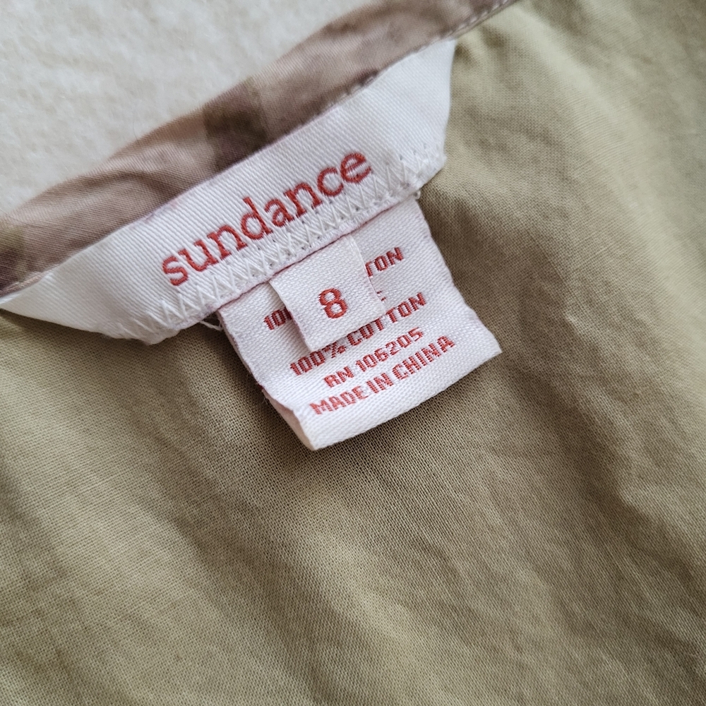 Sundance Maxi Dress Women's Size 8 Brown Fall Floral 100% Cotton Lined - Picture 3 of 16